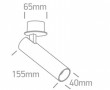 Spot LED incastrat in tavan Alb cu Negru Orientabil 12W 3000K CRI90