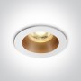 Spot incastrat alb sau negru cu GU10 reflector alama