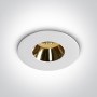 Set 5 spoturi incastrat Albe cu becuri led de 7W lumina calda