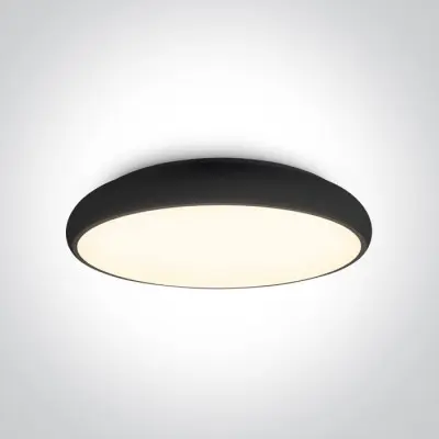 Plafoniera LED Living sau spatiu comercial Neagra 60W Lumina Calda D610mm