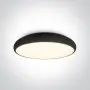 Plafoniera LED Living sau spatiu comercial Neagra 60W Lumina Calda D610mm