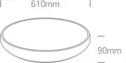 Plafoniera LED Living sau spatiu comercial Neagra 60W Lumina Calda D610mm