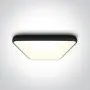 Plafoniera LED Patrata Neagra 62W 3000K Pentru Living