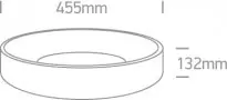 Plafoniera LED Dormitor Alba 32W Lumina Calda Moderna D455mm