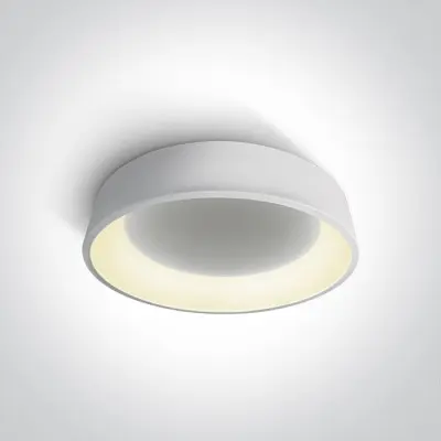 Plafoniera LED Dormitor Alba 42W Lumina Calda Moderna D455mm