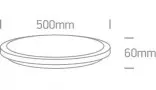Plafoniera LED Dormitor Slim 36W Alba cu Lumina calda CRI85 D500mm