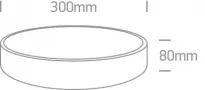 Plafoniera LED Bucatarie 20W Alba Moderna cu Lumina calda D300mm