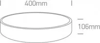 Plafoniera LED Dormitor 25W Alba Moderna cu Lumina calda D400mm