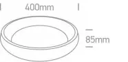 Plafoniera LED Living Alama periata 32W 3000K D400mm