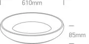 Plafoniera Living Alba 50W cu Lumina Calda Design Modern