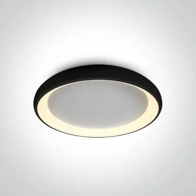 Plafoniera Living Neagra 50W cu Lumina Calda Design Modern