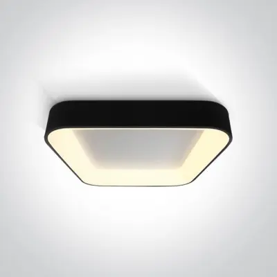 Plafoniera LED Patrata Neagra 50W 3000K Living