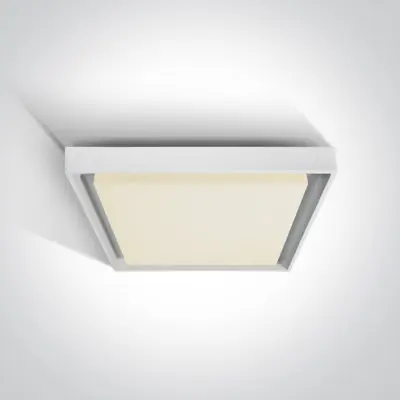 Plafoniera LED Baie Patrata IP54 30W 3000K sau 4000K Alba Slim