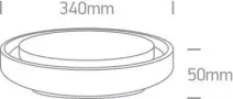 Plafoniera LED Exterior 30W Lumina Calda IP54 Antracit