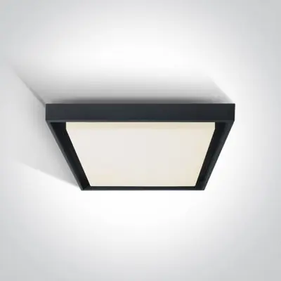 Plafoniera Baie Antracit Patrata LED IP54 30W Lumina Calda Rotunda