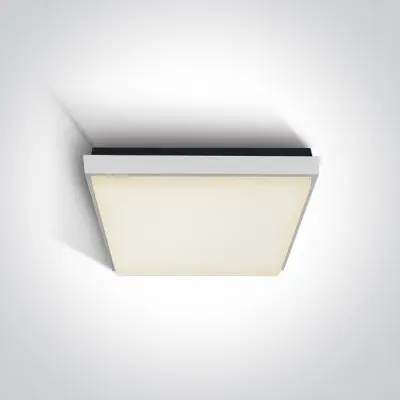 Plafoniera LED Baie Alba IP54 Patrata 25W Lumina Calda