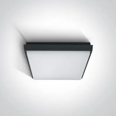Plafoniera LED Baie Antracit IP54 Patrata 25W Lumina Calda