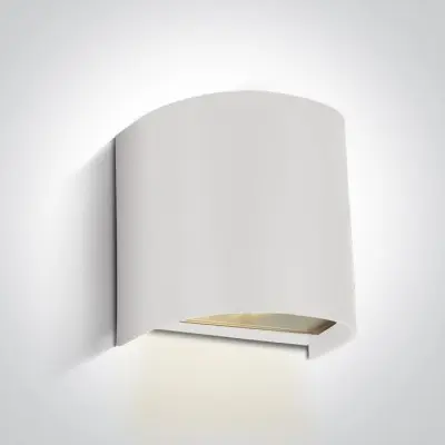 Aplica perete exterior pentru perete cu lumina intr-o directie Alba IP65 1XGU10