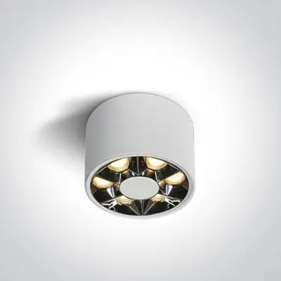 Spot Tavan Alb cu Negru 6W Lumina Calda CRI90 Design Modern cu 5 Ani Garantie