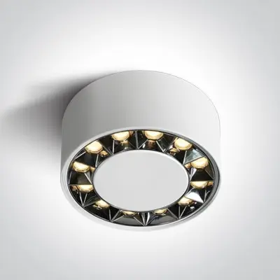 Spot Tavan Alb cu Negru 20W Lumina Calda CRI90 Design Modern cu 5 Ani Garantie