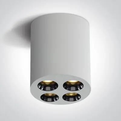 Spot Tavan Alb cu Negru 10W Lumina Calda CRI90 h83mm Design Modern cu 5 Ani Garantie