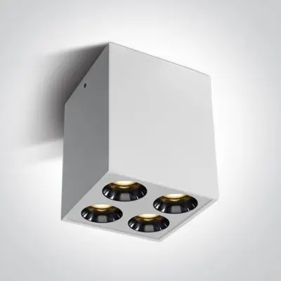 Spot Tavan Alb cu Negru 10W Lumina Calda CRI90 h83mm Living