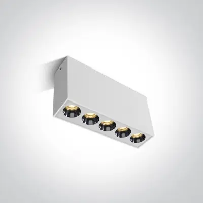 Spot Tavan Alb cu Negru 12W Lumina Calda CRI90 Liniar Living