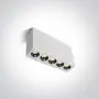 Spot Tavan Alb cu Negru 12W Lumina Calda CRI90 Liniar Living