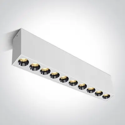 Spot Tavan Alb cu Negru 24W Lumina Calda CRI90 Liniar Living