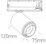 Spot pe sina cu unghi reglabil 20°-60° 20W Negru CRI90 3000K sau 4000K