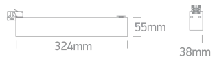 Spot LED pe sina Liniar 24W CCT 3000K-4200K-6500K Alb CRI90