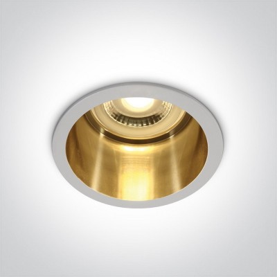 Spot incastrat Alb cu negru, GU10, rama ingusta, Dark Light