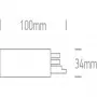 Conector alimentare sina trifazica Alb cu 3 faze si un nul