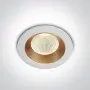 Mini Spot LED Incastrat in tavan 3W Alb cu Auriu D50mm