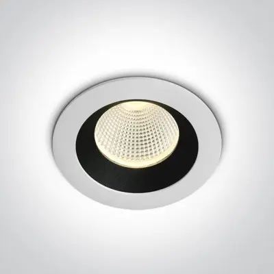 Mini Spot LED Incastrat in tavan 3W Alb cu Negru D50mm