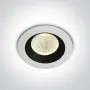 Mini Spot LED Incastrat in tavan 3W Alb cu Negru D50mm