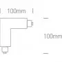 Conector L sina spoturi led trifazica 220V Negru