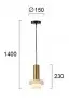 Pendul Auriu cu Alb D150mm H1400mm