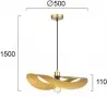 Pendul Auriu D500mm H1500mm