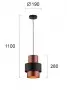 Pendul Negru cu Aramiu D190mm H1100