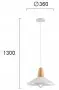 Pendul Alb D350mm H1300mm
