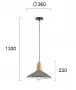 Pendul Albastru cu Alb D350mm H1300mm