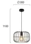 Pendul Negru D300mm H1100mm