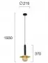 Pendul Negru cu Auriu D215mm H1930mm