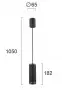 Pendul Negru D65mm H1050mm