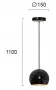 Pendul Negru D150mm H1100mm