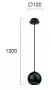 Pendul Negru D120mm H1200mm