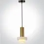 Pendul Auriu cu Alb D150mm H1400mm