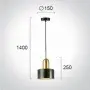 Pendul Negru cu Auriu D150mm H1400mm