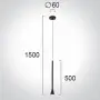 Pendul Negru D60mm H1500mm